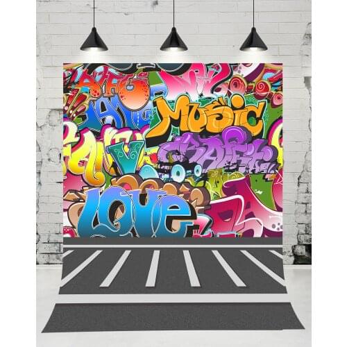 VinylBDS Graffiti Wall Photography Backgrounds Street Backgrounds Photo Studio No Creases Backdrops