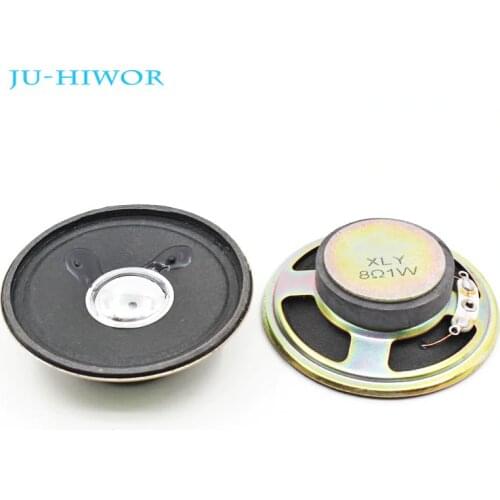 2pcs 8 Ohm 1W Loudspeaker Diameter 57MM Round Speaker 32MM External Magnetic Cone Paper Bright Cap Height 17MM