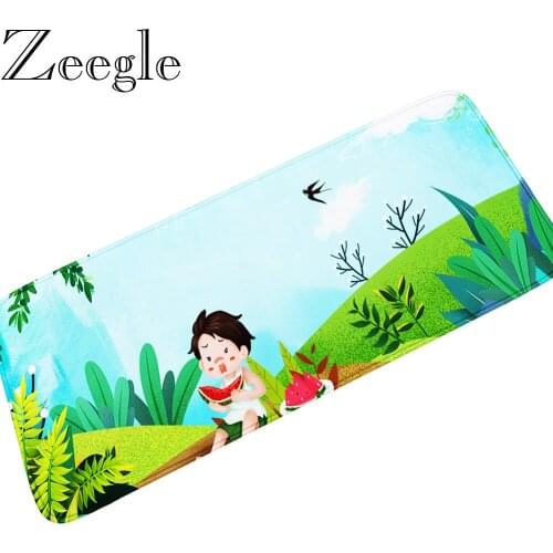Funny Cartoon Kids Room Bedside Carpet Entrance Door Mat Kitchen Rugs Anti-slip Home Decoration Bathroom Mat Absorbent Floor Mat