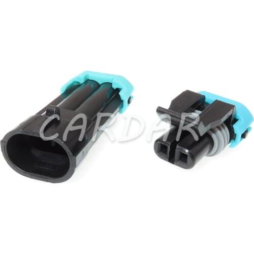 1 Set 12162000 12052641 Automotive Connector 2 Pin Temperature Sensor Plug Motorcycle Socket For Buick Lacrosse Excelle GL8