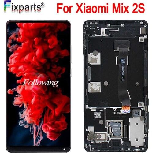 100% New For Xiaomi Mix 2S Mix2S LCD Display Touch Screen Digitizer Assembly Glass Panel With Frame For Xiaomi Mi Mix 2S +Tools