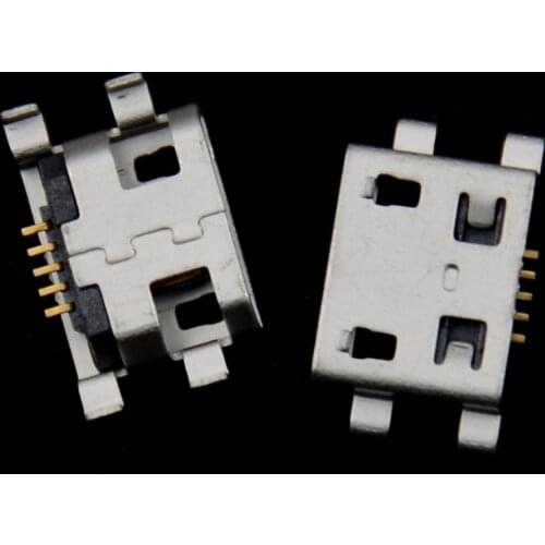 20pcs Micro USB Female Socket 5pin Type B 4 Vertical Legs Soldering Connectors