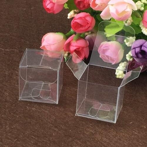 200PCS/Lot 3*3*3cm Clear PVC Transparent Boxes Packaging Waterproof Carry Cases Gift Box for food/jewelry/Candy/Gift/cosmetics