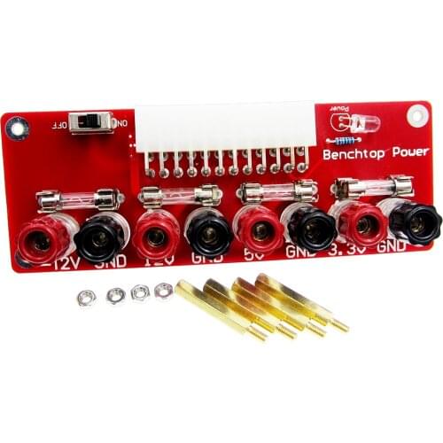 24 Pins ATX Benchtop Power Board Computer Connector Socket Power Supply Adapter Module 3.3V 5V 12V 5A