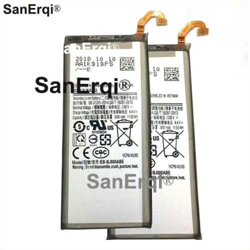 10pcs Battery EB-BJ800ABE For Samsung Galaxy A6 (2018) SM-A600 A600F For Galaxy J6 J600F 3000mAh High Quality Battery