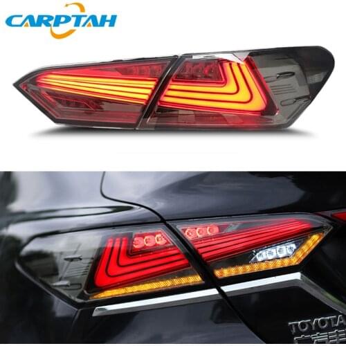 Car styling 2pcs Brake Reverse lamp Taillight LED Tail Light Assembly Lamp rear parking light for Toyota camry 2018 2019 2020