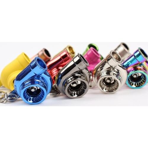 Turbo Turbine Sleeve Bearing Spinning Keychain Keyring Pendent Car Auto Accessories Chrome Key Chain