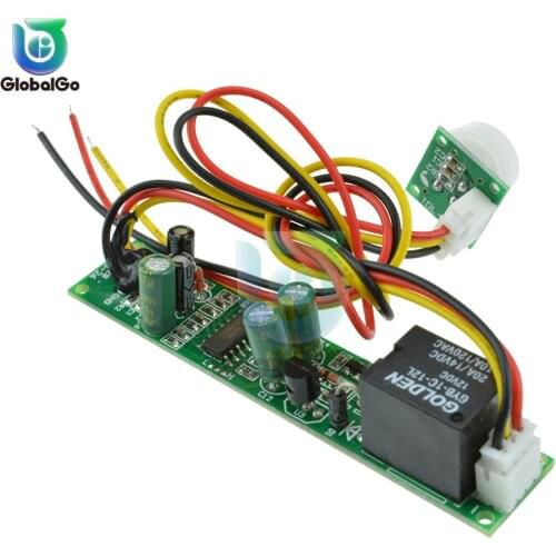 DC 12V 5A PIR Motion Sensor Switch ON / OFF Light Control Detector Module PIR Motion Sensor Switch Module For Home Garden