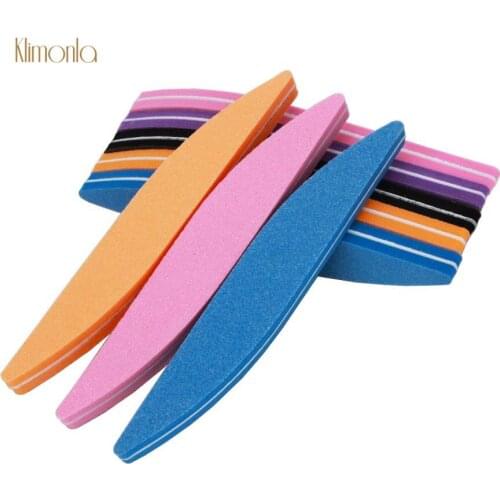 10Pcs Double Side Nail Files 100/180 Colorful Sandpaper Sponge Nail Art Buffing Manicure Pedicure Tools Willow Leaf Designs