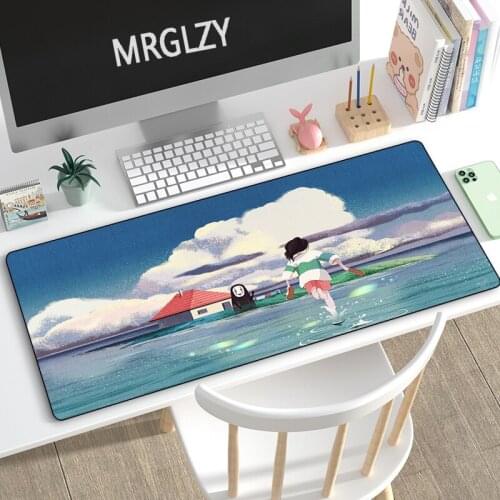 Japanese-style Anime Gaming Mouse Pad Genshin Impact XL Large Desk Mat Laptop Gamer Mousepads Mouse Mats for Mechanical Keyboard