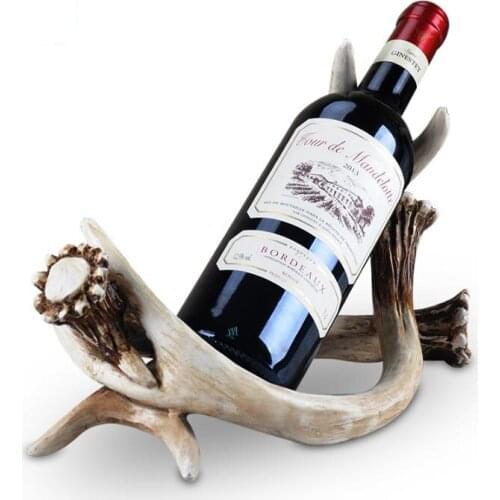Creative Antler Wine Rack Resin sculpture Figurine Practical Figurine Rack For Wine Bottle Office Home Decor wine rack