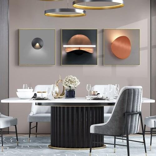 Square Abstract Luxury Posters Nordic Canvas Art Painting Home Decor Wall Art Retro Print Living Room Vintage Minimalist Picture