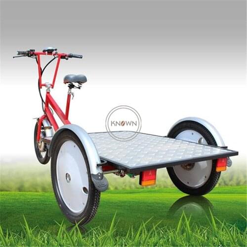 Hot Selling Cargo Bike Outdoor Mobile Electric Adult Flat Cargo Freight Tricycle Three Wheel Bicycle for Sale