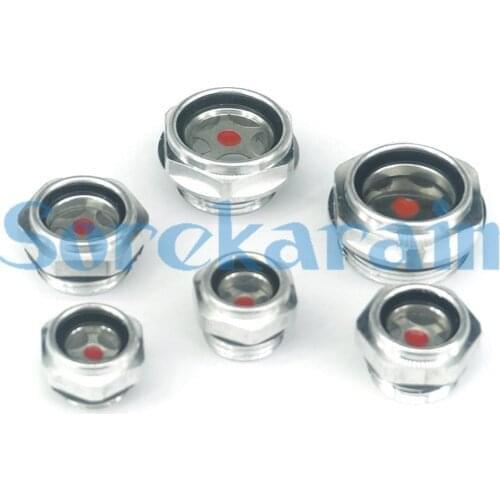 1/4" 3/8" 1/2" 3/4" 1" 1-1/4" 1-1/2" BSPP Male Thread Aluminum Oil Gauge Sight Glass Window Hexagon head For air Compressor
