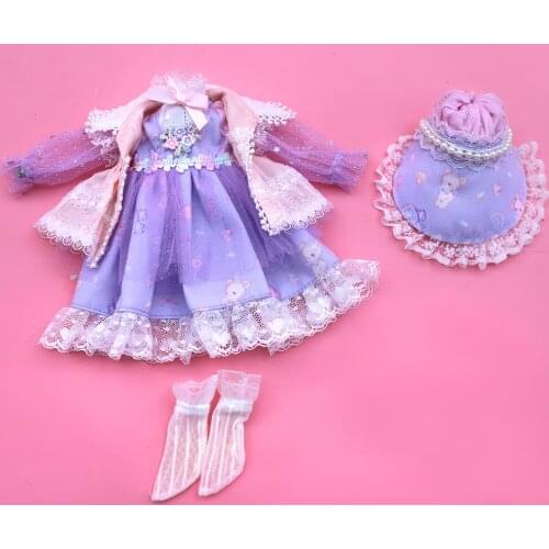 Dream Fairy 1/6 Doll Clothes Little Angel Series Outfits for 28cm Ball-jointed Doll Including Clothes Shoes Underwear Headwear