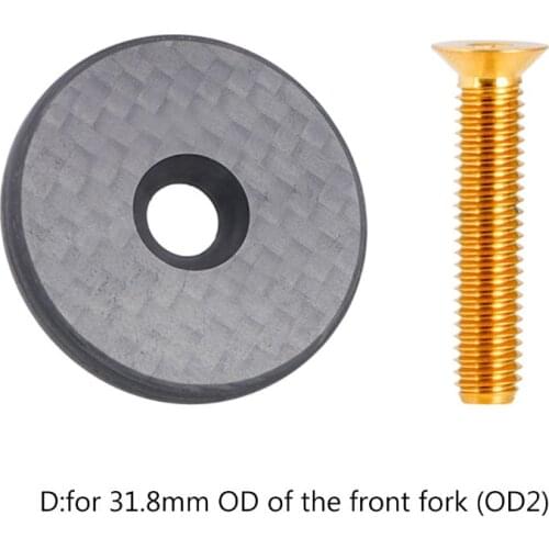 2021 New Bicycle Headset Top Stem Cap Carbon Fiber 28.6/31.8 OD2 Steerer Front Fork Cap