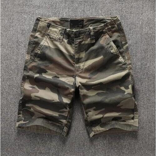 New Classic Men Camouflage Shorts Casual Loose Camo Knee-length Mens Cargo Straight Shorts