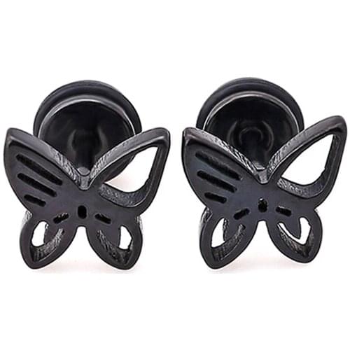 Lovely butterfly earrings fashion jewelry stainless steel cute ear studs for kids girls women 1 pair