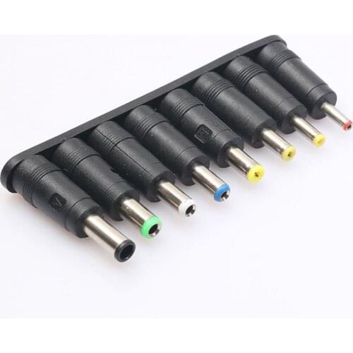 Universal 1 set = 8pcs / set 5pin Jack Plugs DC for Laptop AC Power Adapter Tips Connectors for Computer Notebook