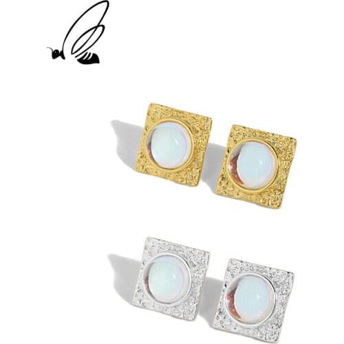 SSTEEL Korean Niche Design Stud Earrings Sense Of Minimalism And Versatility Geometric Sterling Silver 925 For Women Jewelry