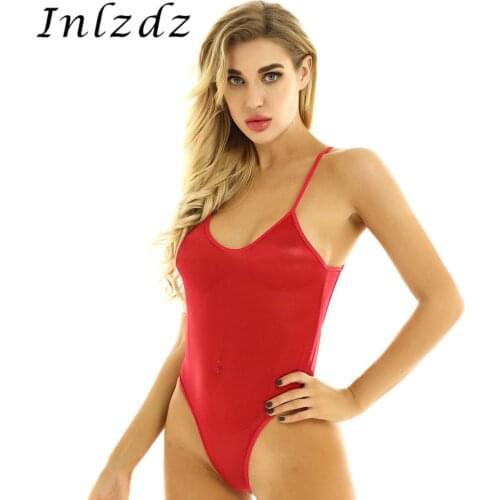 Womens See-through Sheer Lingerie Spaghetti Shoulder Straps Back Crossed High-cut Thong Leotard Stocking Bodysuit Nightwear