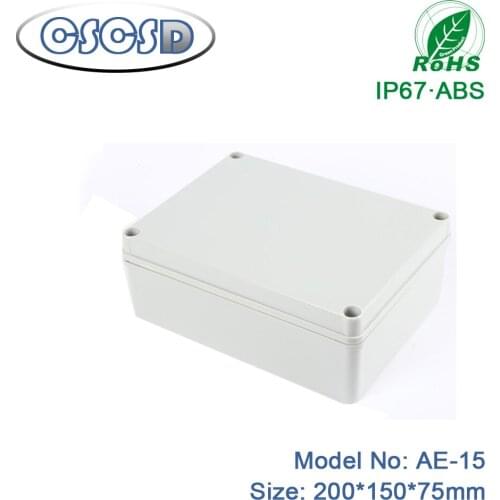 1pcs/lot 200*150*75mm ecu pcb box waterproof box enclosures for pcb ip67 abs waterproof enclosure abs enclosure junction box