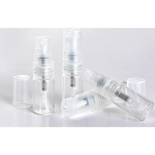 2ml 3ml 5ml 10ml Mini Portable Transparent Glass Perfume Bottle With Spray&Empty Parfum Cosmetic Vial With Atomizer For Travel