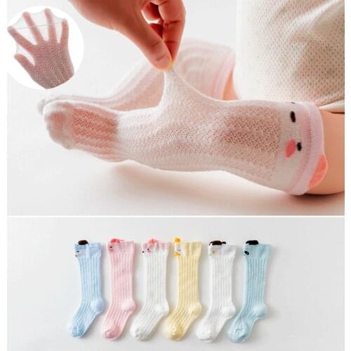 3 Pairs/Lot 0-3Y newborn socks baby boys girls long socks summer 2020 breathable knee high infant sock sokken skarpetki sokjes