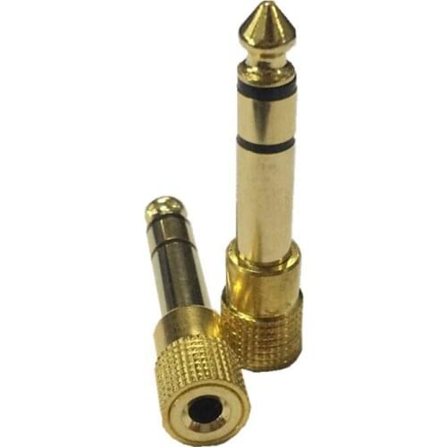GOLD PLATING JACK 6.38MM MALE TO 3.5MM FEMALE ADAPTER