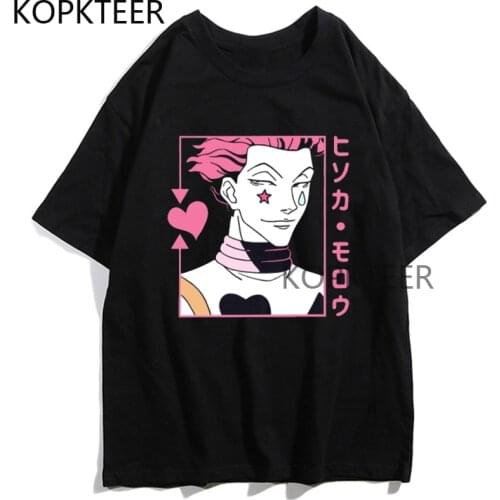 Anime T Shirt Hunter X Hunter Killua Hisoka Morow Cartoon Short Sleeve T-shirt Men Women Harajuku Japanese Anime Funny T-shirts
