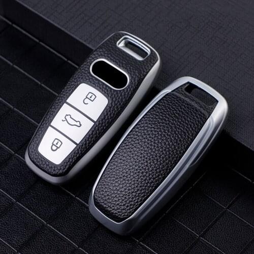 TPU Car Key Case Cover For Audi A3 A4 B9 A6 C8 A7 S7 4K A8 D5 S8 Q7 Q8 SQ8 E-tron 2018 2019 2020 2021 Accessories Ring