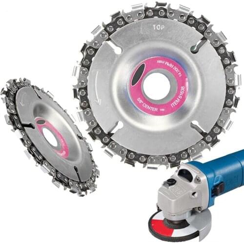 Wood Plastics 4 Inch 22 Tooth Grinder Disc Fine Chain Saw 4 Inch Angle Carving Culpting For 100/115 Angle Grinder
