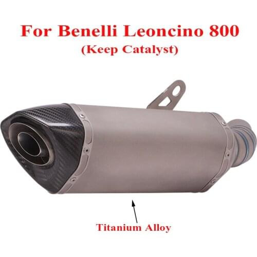 For Benelli Leoncino 800 Slip on Exhaust Silencer Muffler Pipe Escape Tail Pipe Replace Catalyst Tip