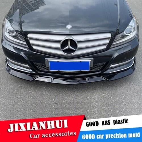 For Mercedes-Benz W204 front Bumper Diffuser Bumpers Protector For Benz C-Class C200 C180 Body kit bumper Before Rear lipspoiler