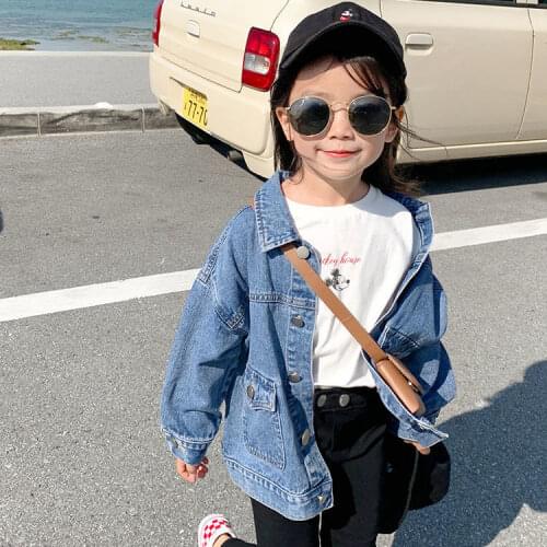 2021 Girl Denim Jacket Suits For Spring And Autumn Girls Cardigan Parka Coat Jackets Kids Clothes Outerwear Childrens Coats