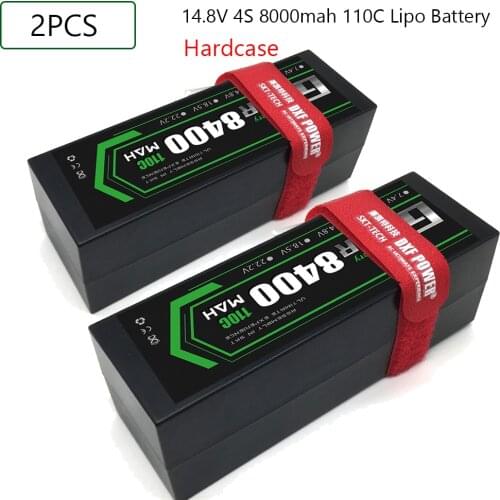 GTFDR 8400mAh 14.8V 110C/220C Lipo Battery Hardcase Deans/XT60/XT90/EC5 Plug For 1/8 1/10 Buggy Tuggy RC Car Truck Off Road