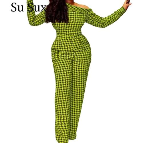 Plaid Jumpsuit Women Irregular Collar Rompers Long Sleeve High Waist Jumpsuit Bodycon Overalls Office Lady Vestidos Female 2021