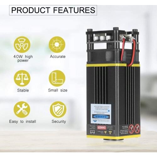 40W Laser Module Kit Continuous Laser Cutting Engraving Module Blue Light TTL Module Set Laser Engraving Machine Cutting Tool