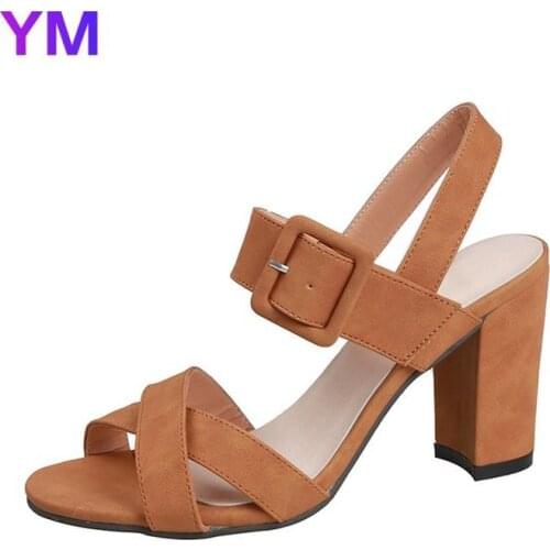 Sexy High Heels Sandals Women Pumps Heels Ladies Shoes Buckle Classic Pumps Plus Size 35-43 Shoes Women Buckle Strap Sandals 43