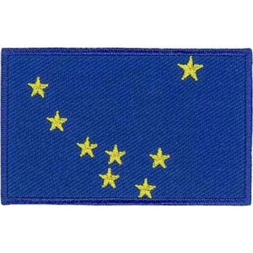 Alaska Country Patches Made by Twill MOQ50pcs Flat Broder with Iron On Backing free shipping by Post