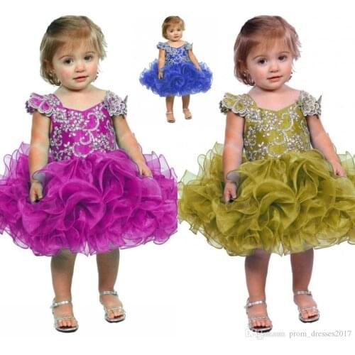 Little Girl Flower Girl Dress Baby girl Infant Toddler Birthday Pageant Dress Short Length Ruffled Fashion Ball Gown Tutu