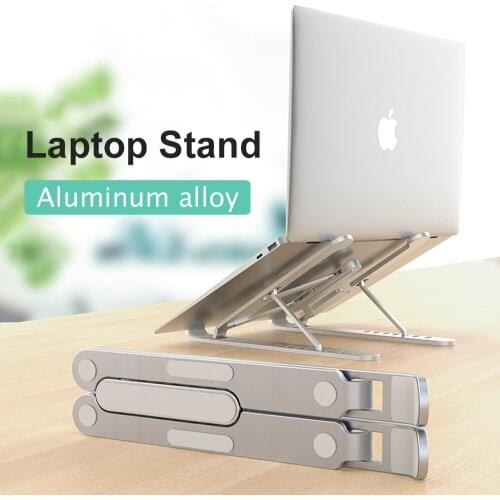 Portable Laptop Stand Foldable Notebook Support Base Aluminum Alloy Stand Holder For Macbook Pro Air Lapdesk Pad Cooling Bracket