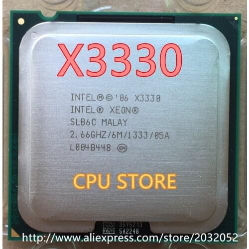 Intel Xeon X3330 Quad Core 2.66GHz LGA 775 95W 6M Cache Server CPU scrattered piece (working 100% Free Shipping)