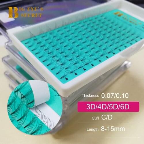 Big Eyes Secret Luxury Lashes Short Stem Premade Fans Eyelashes 3d4d5d6d Volume fans Russian Professional Eyelashes Extension