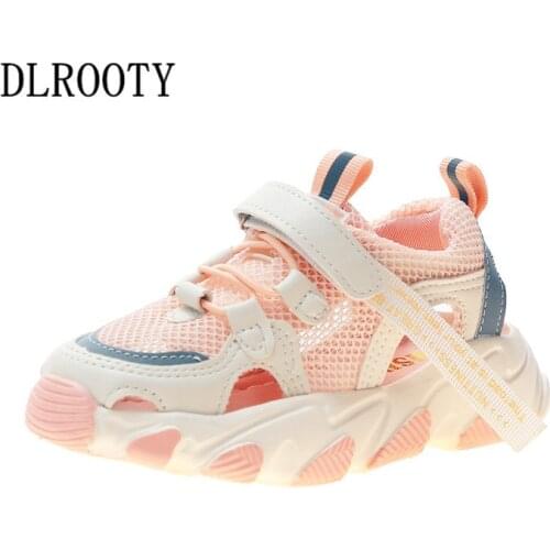 Summer Children Sandals Shoes Boys Girls Sneakers Mesh Kids Fashion Beach Toddler Baby Breathable Non-slip Hook & Loop Sport