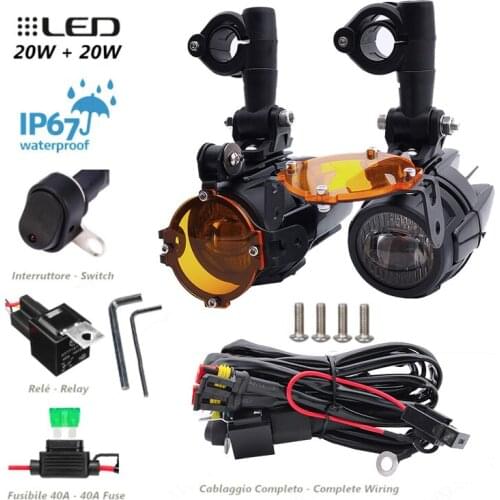 LED Auxiliary Lights for BMW Motorcycle 40W 6000K Spot Driving Fog Lamps for BMW R1200GS F800GS F700GS F650 K1600