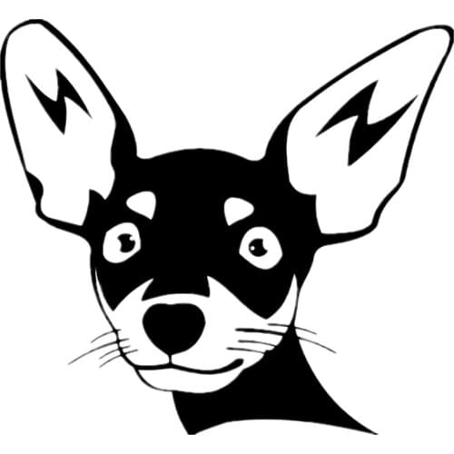 SZWL Chihuahua on Board Car Sticker Animal Decals Funny Vinyl Decals Automobile Motorcycles Accessories PVC for KIA Vw,13cm15cm