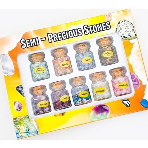 Handmade Natural Stone Wishing Bottle Decoration Holiday Birthday Gift Drifting Bottle Fashion Jewelry 2021 Whole Box Promotion
