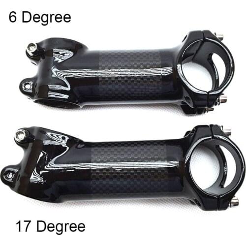 Free Ship Spomann Top Carbon Fiber Alloy Bicycle Stem Road Bike MTB Stem Cycling Bicycles Parts Angle 6 / 17 Degree 28.6-31.8mm
