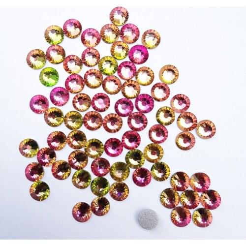 High Quality Crystal Strass 3SS to 30SS Rainbow Flat Back Nail Art Glue On Non Hotfix Rhinestones